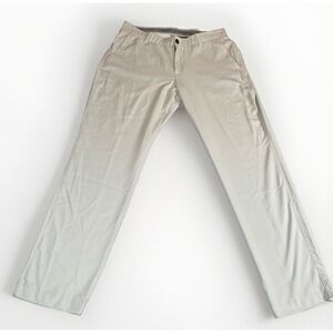 Under Armour Showdown Golf Pants Mens 36x32 Beige Lightweight Stretch Flat Front